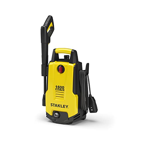 Stanley SHP1600 Electric Pressure Washer with Vari-Spray Nozzle, Wand, 1600 PSI, Yellow