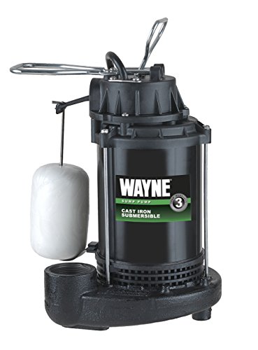 WAYNE CDU800 1/2 HP Submersible Cast Iron and Steel Sump Pump With Integrated Vertical Float Switch